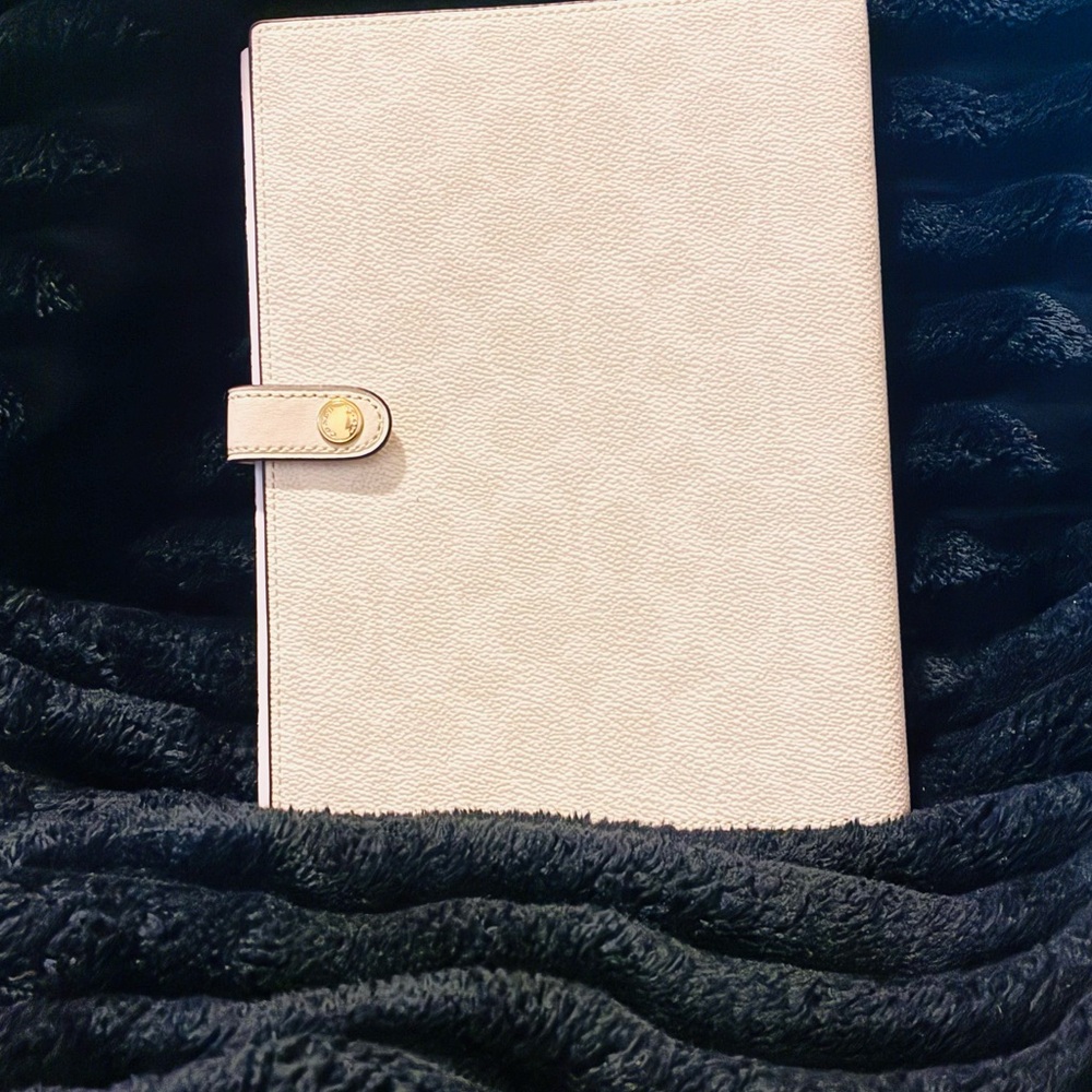 Coach Ivory Journal with Button Closure